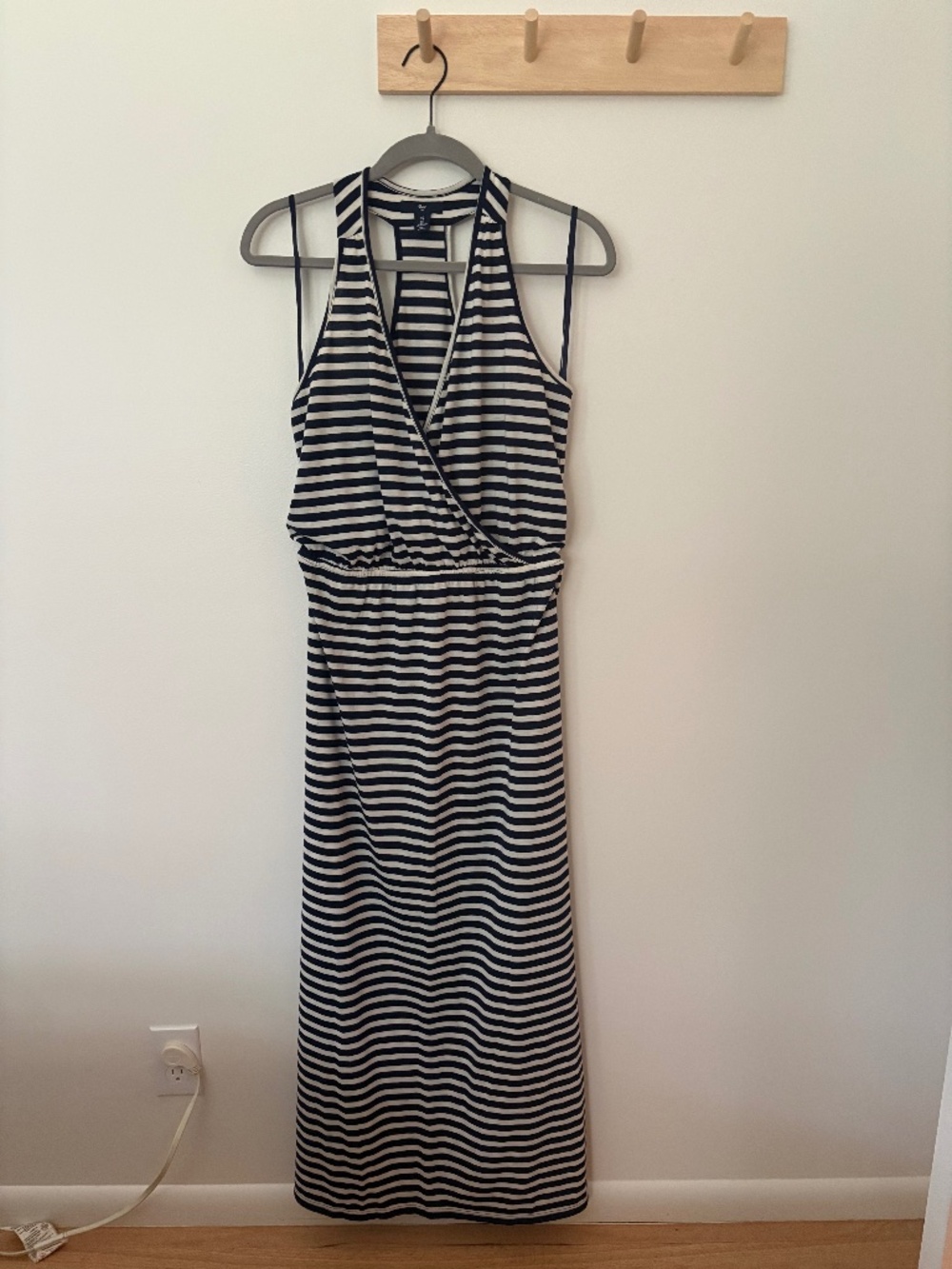 GAP T-Back Blue Stripe Maxi Dress